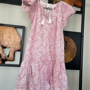 Cleobella Pink and White Mini Dress